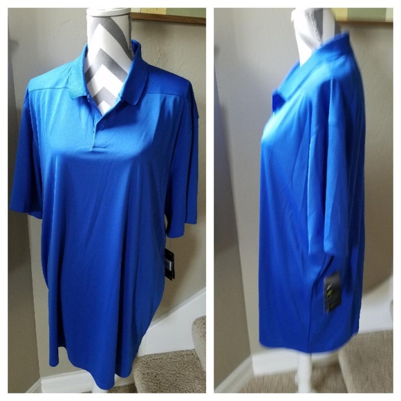 NWT Mens Blue Nike Golf Polo XXL - Picture 2 of 5